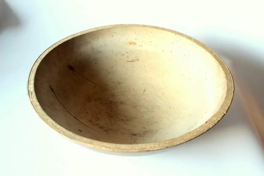 ca. 1850 - große antike Teigschüssel aus Holz - primitive Holzschüssel - Antiquität 2