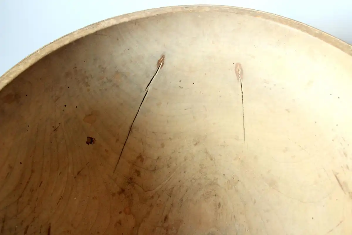 ca. 1850 - große antike Teigschüssel aus Holz - primitive Holzschüssel - Antiquität 3