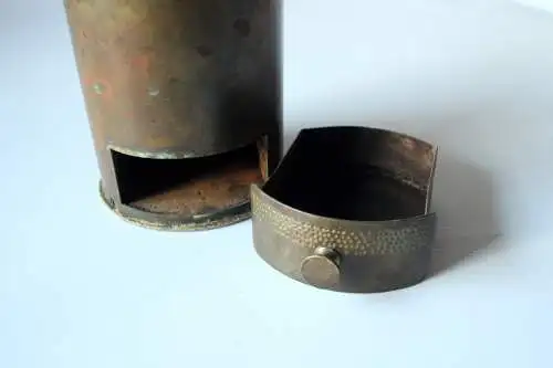 Antike Kaffeemühle Metall Kupfer mit Handkurbel aus den 1930ern - funktionsfähig