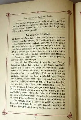 1889 - Der gute Ton in allen Lebenslagen - ein antikes Handbuch für den Verkehr in der Familie, in der Gesellschaft - von Franz Ebhardt