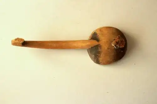 1850s - Antiquität - antiker Backtrog - große Schüssel aus Holz - Teigschüssel mit Holzlöffel