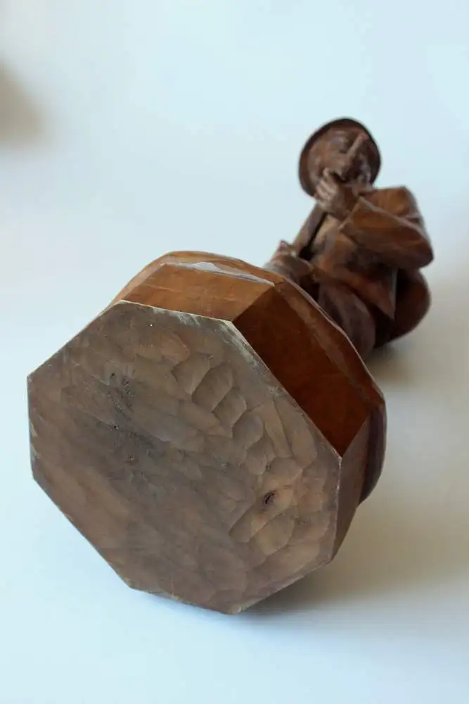 Große Holzskulptur Jäger/Wilderer - Antike Schnitzarbeit - 1930s - Handarbeit - tolle Dekoration für das Jagdzimmer oder die Jagdhütte - wooden sculpture 9