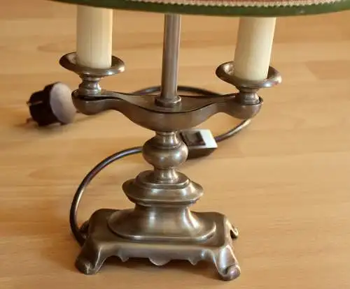 Mid Century Tischlampe - viktorianischer Stil - Wohnzimmerlampe auf Zinnfuß - Vintage