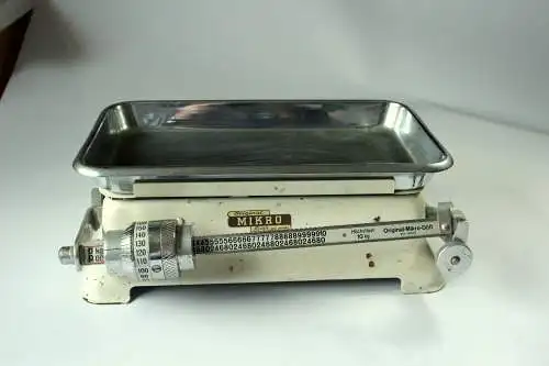 Seltene Küchenwaage 10 kg aus den 1950ern - Original MIKRO Döft - Metall - voll funktionsfähig - toll zur Küchendeko oder für die Retro-Küche