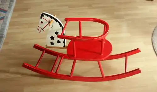 Schaukelpferd aus Holz aus den 1970ern - rocking horse - Kinderspielzeug
