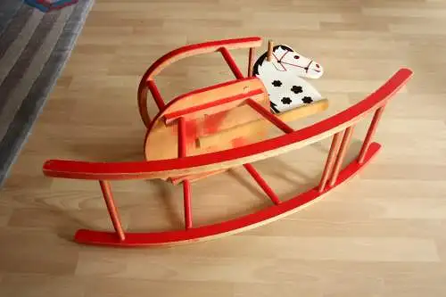 Schaukelpferd aus Holz aus den 1970ern - rocking horse - Kinderspielzeug