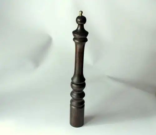 XL - Große stabile Pfeffermühle Holz, Metall aus den 1980ern - Höhe 47,5 cm - Vintage - Retro-Küche