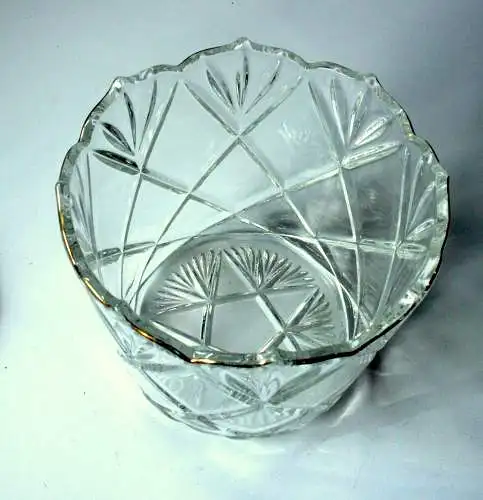 1930s Hochwertiger Sektkühler Eiswürfelbehälter Eiskübel - schwerer Eiseimer aus Bleikristallglas 