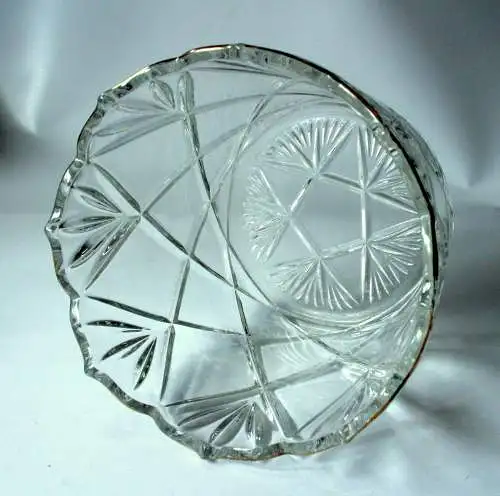 1930s Hochwertiger Sektkühler Eiswürfelbehälter Eiskübel - schwerer Eiseimer aus Bleikristallglas 
