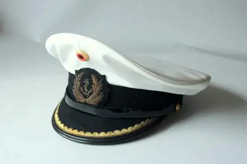 Frühe Original Marine Schirmmütze - Bundeswehr Kapitänsmütze - alte Offiziersmütze 