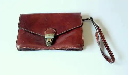 The Trend Leder Herren Handtasche mit Schlaufe - Vintage aus den 1970ern
