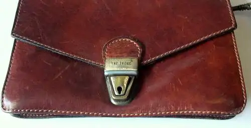 The Trend Leder Herren Handtasche mit Schlaufe - Vintage aus den 1970ern
