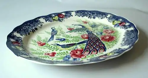 Seltene große Servierplatte/Anbietplatte/Servierteller Keramik - made in Japan - MZ China - gemarkt - Vintage 