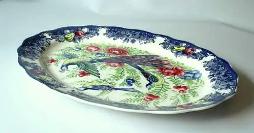 Seltene große Servierplatte/Anbietplatte/Servierteller Keramik - made in Japan - MZ China - gemarkt - Vintage 