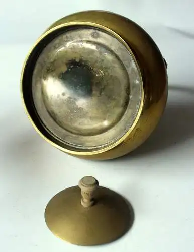 1920s Antiker Messing Rechaud mit Teekanne