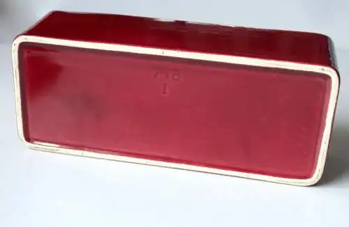 Fischtopf Matjestopf Heringstopf in bordeaux-rot - Keramik - mit Deckel - Vintage