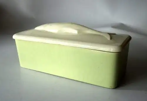 Limburg Domkeramik - seltener Fischtopf - Heringstopf hellgrün/weiß - gemarkt - Rarität aus den 1950ern - Vintage