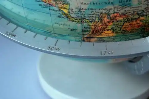 COLUMBUS Erdglobus DUPLEX mit Licht - seltenes Modell mit Tag/Nachtseite - Beleuchteter Globus - Vintage aus den 1980ern, illuminated globe 