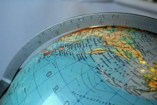 COLUMBUS Erdglobus DUPLEX mit Licht - seltenes Modell mit Tag/Nachtseite - Beleuchteter Globus - Vintage aus den 1980ern, illuminated globe 