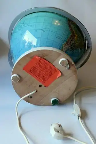COLUMBUS Erdglobus DUPLEX mit Licht - seltenes Modell mit Tag/Nachtseite - Beleuchteter Globus - Vintage aus den 1980ern, illuminated globe 