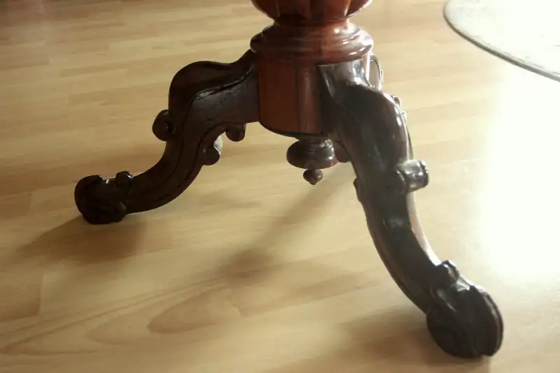 1920s Antiker hochwertiger Klavierhocker - drehbar - handgearbeiteter Fuß - Holz, Stoff, Metall 4