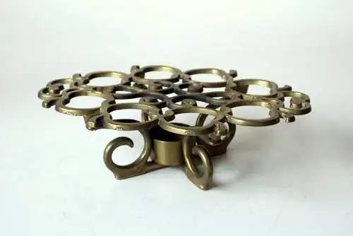 Massiv Messing Stövchen - Untersetzer Trivet Teekannen-Untersetzer, Teewärmer, Vintage, mid century 