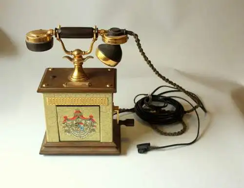 Seltenes altes Telefon mit Tasten, Tastentelefon Replik Vintage mid century 1980/90er, Deutsche Post, Requisite Film, Retro 