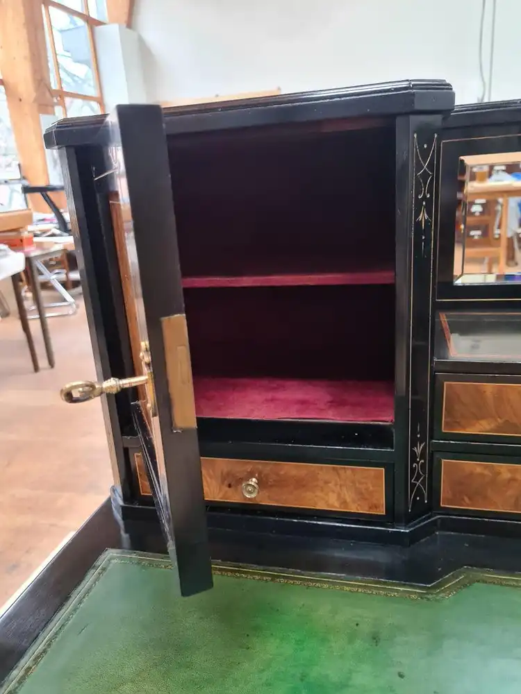 Biedermeier-, Intarsien-Schreibtisch im original-Zustand / bureau desk with inlaid works in original condition 6
