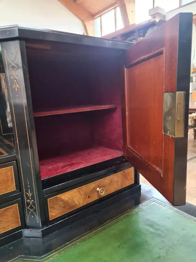 Biedermeier-, Intarsien-Schreibtisch im original-Zustand / bureau desk with inlaid works in original condition 7