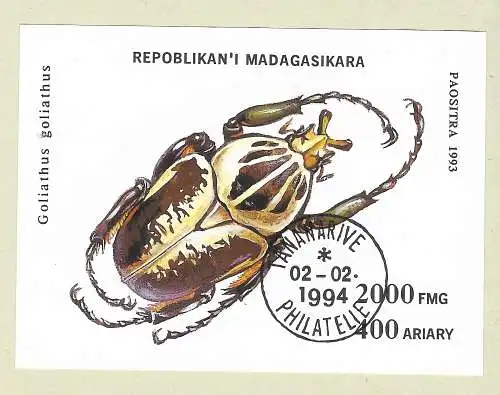 Madagaskar 1994 Nr Block 254 Gestempelt (Posten)