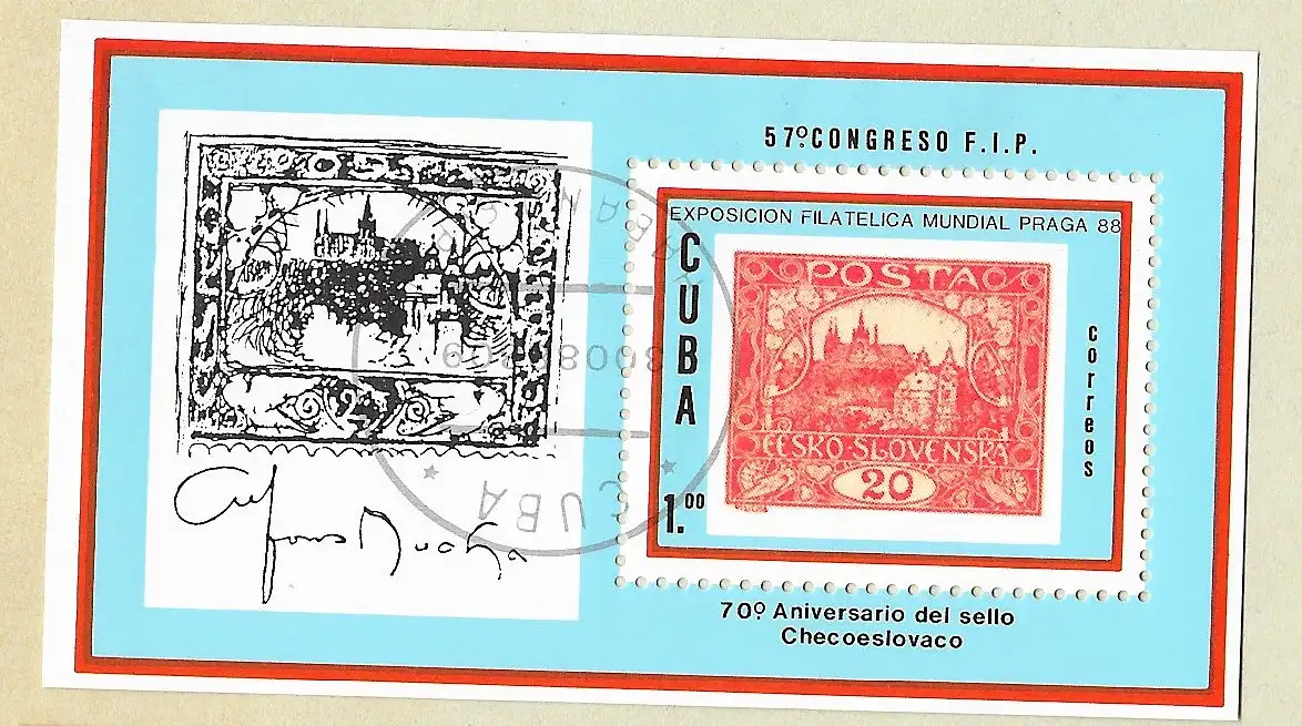 Kuba (Republik) 1988 Nr Block 112 Rundstempel (Datum und/oder Ort klar)
