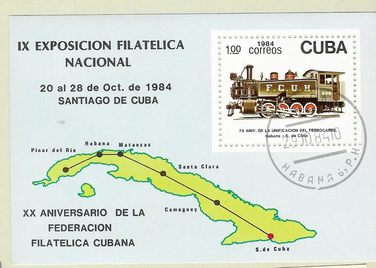 Kuba (Republik) 1987 Nr Block 87 Rundstempel (Datum und/oder Ort klar)