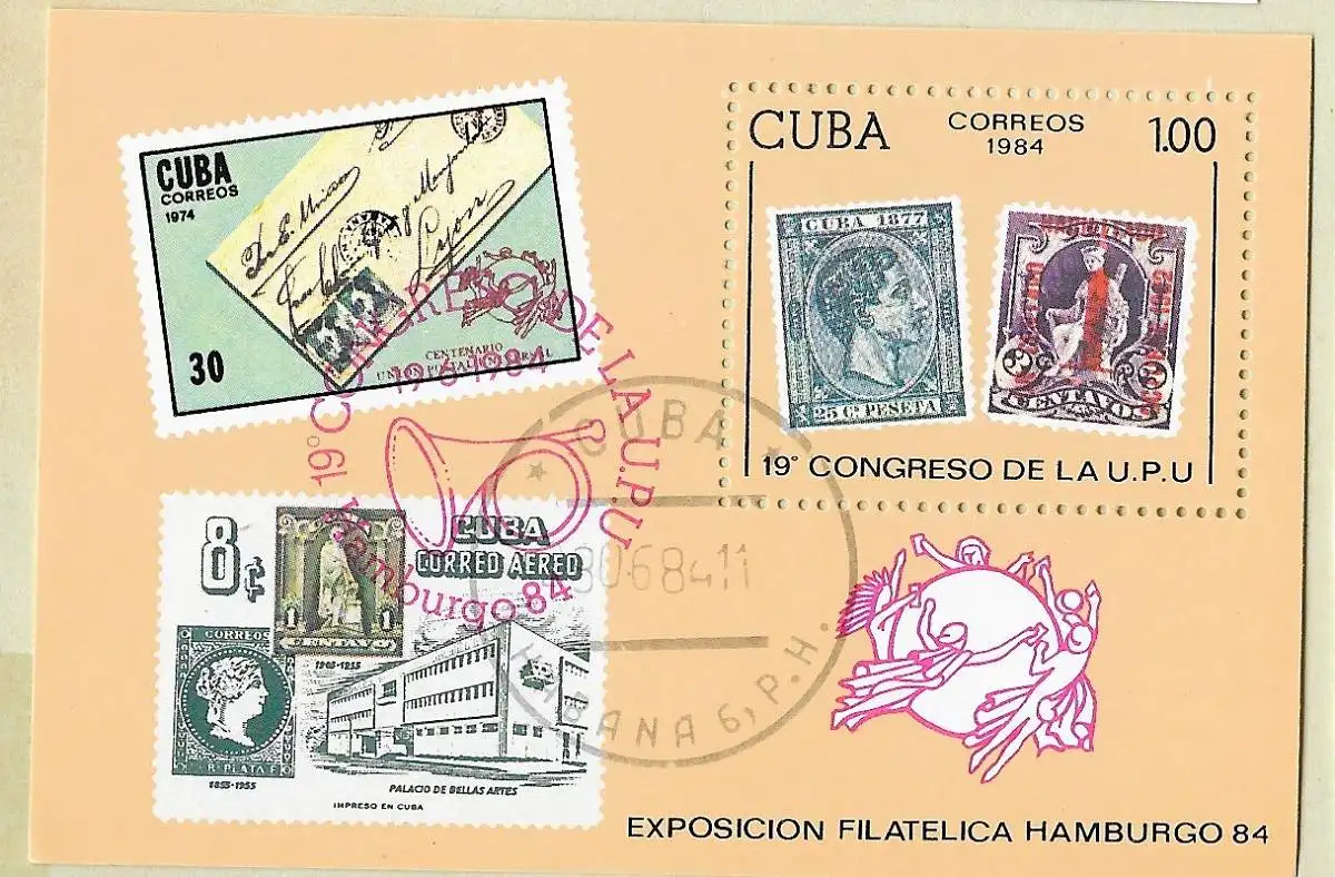 Kuba (Republik) 1984 Nr Block 83 2865 Rundstempel (Datum und/oder Ort klar)