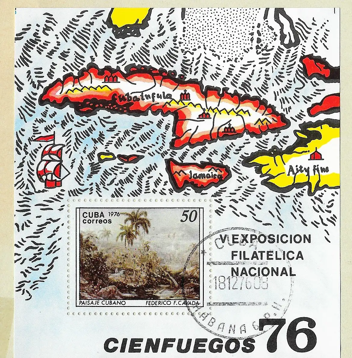 Kuba (Republik) 1976 Nr Block 48 2175 Rundstempel (Datum und/oder Ort klar)
