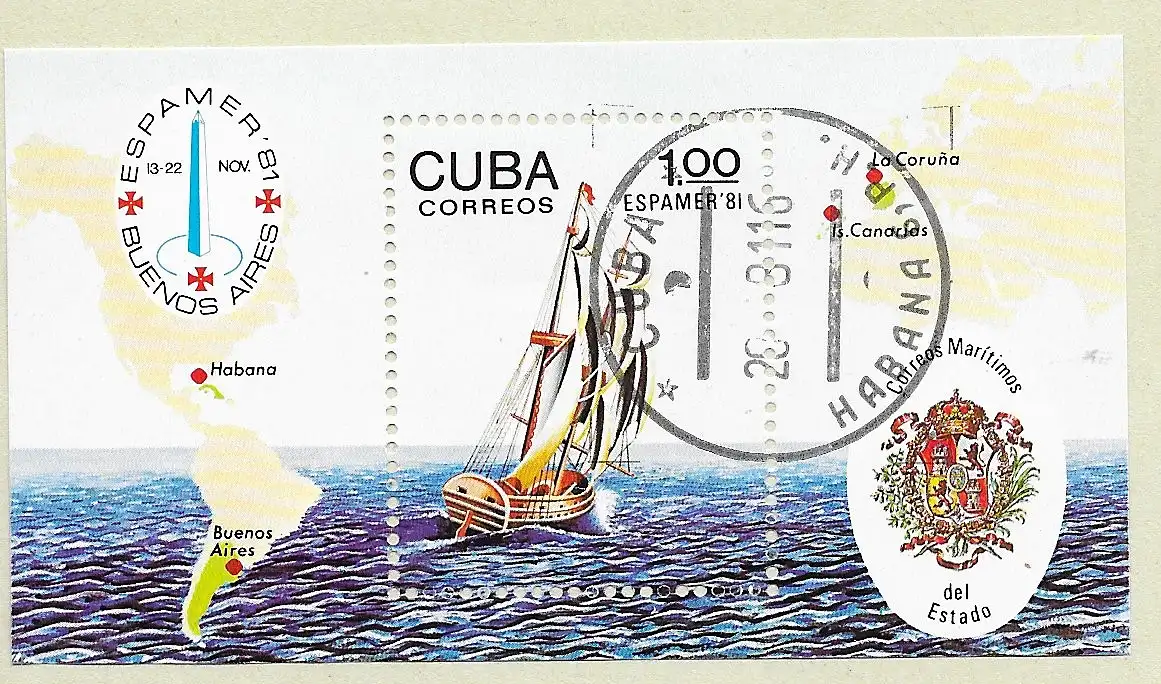 Kuba (Republik) 1981 Nr Block 70 2596 Rundstempel (Datum und/oder Ort klar)