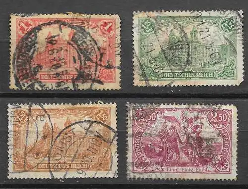 Deutsches Reich 1920 Nr 113 113A 114 115 Gestempelt (Posten) Falz / Gummimängel / * Ohne Gummierung (*)