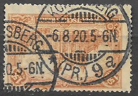 Deutsches Reich 1920 Nr 114 Ohne Gummierung (*) Rundstempel (Datum und/oder Ort klar)