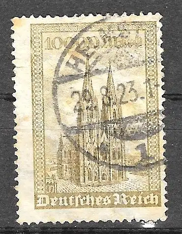 Deutsches Reich 1923 Nr 262b Gestempelt (Posten) Ohne Gummierung (*)