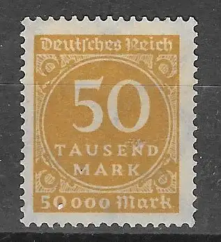 Deutsches Reich 1923 Nr 275 Ohne Gummierung (*) Ungebraucht