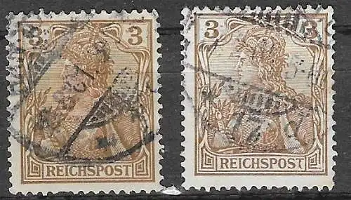 Deutsches Reich 1900 Nr 54 Falz / Gummimängel / * Gestempelt (Posten)