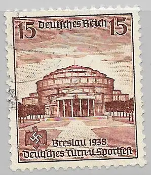Deutsches Reich 1938 Nr 668 Gestempelt (Posten) Ohne Gummierung (*)