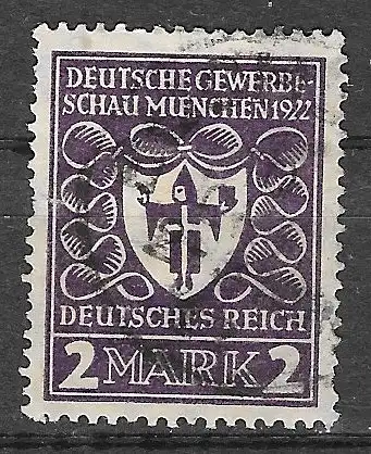 Deutsches Reich 1922 Nr 200 Gestempelt (Posten) Falz / Gummimängel / *