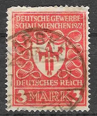 Deutsches Reich 1922 Nr 201 Gestempelt (Posten) Falz / Gummimängel / *