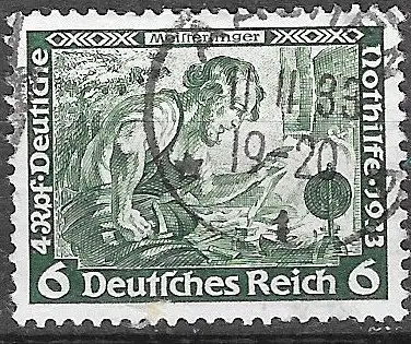 Deutsches Reich 1933 Nr 502 Gestempelt (Posten) Ohne Gummierung (*) Falz / Gummimängel / *