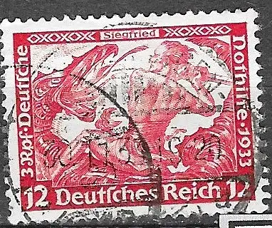 Deutsches Reich 1933 Nr 504 Ohne Gummierung (*) Falz / Gummimängel / * Gestempelt (Posten)