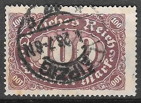 Deutsches Reich 1922 Nr 247 Gebraucht Ohne Gummierung (*) Rundstempel (Datum und/oder Ort klar)
