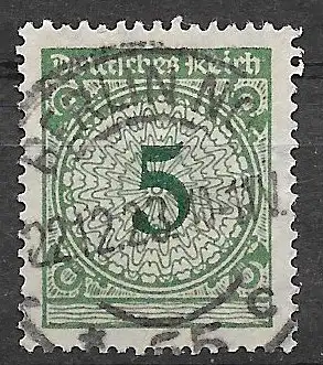 Deutsches Reich 1923 Nr 339 Gebraucht Ohne Gummierung (*) Zentraler Rund / Vollstempel