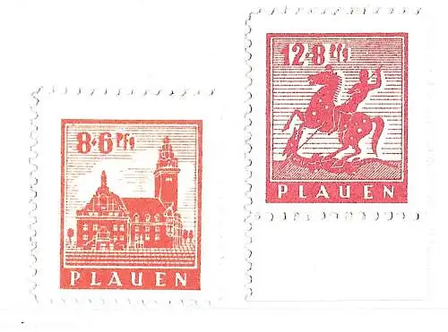 Deut. Lokala. ab 1945 Plauen 1945 Nr 4 5 Postfrisch / **