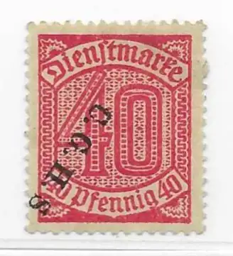 Oberschlesien Dienstmarken 1920 Nr 13 Falz / Gummimängel / *