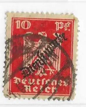 Deutsches Reich 1924 Nr 107 Gestempelt (Posten) Ohne Gummierung (*)